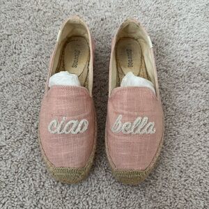 Soludos Pink Ciao Bella Smoking Espadrille Flats